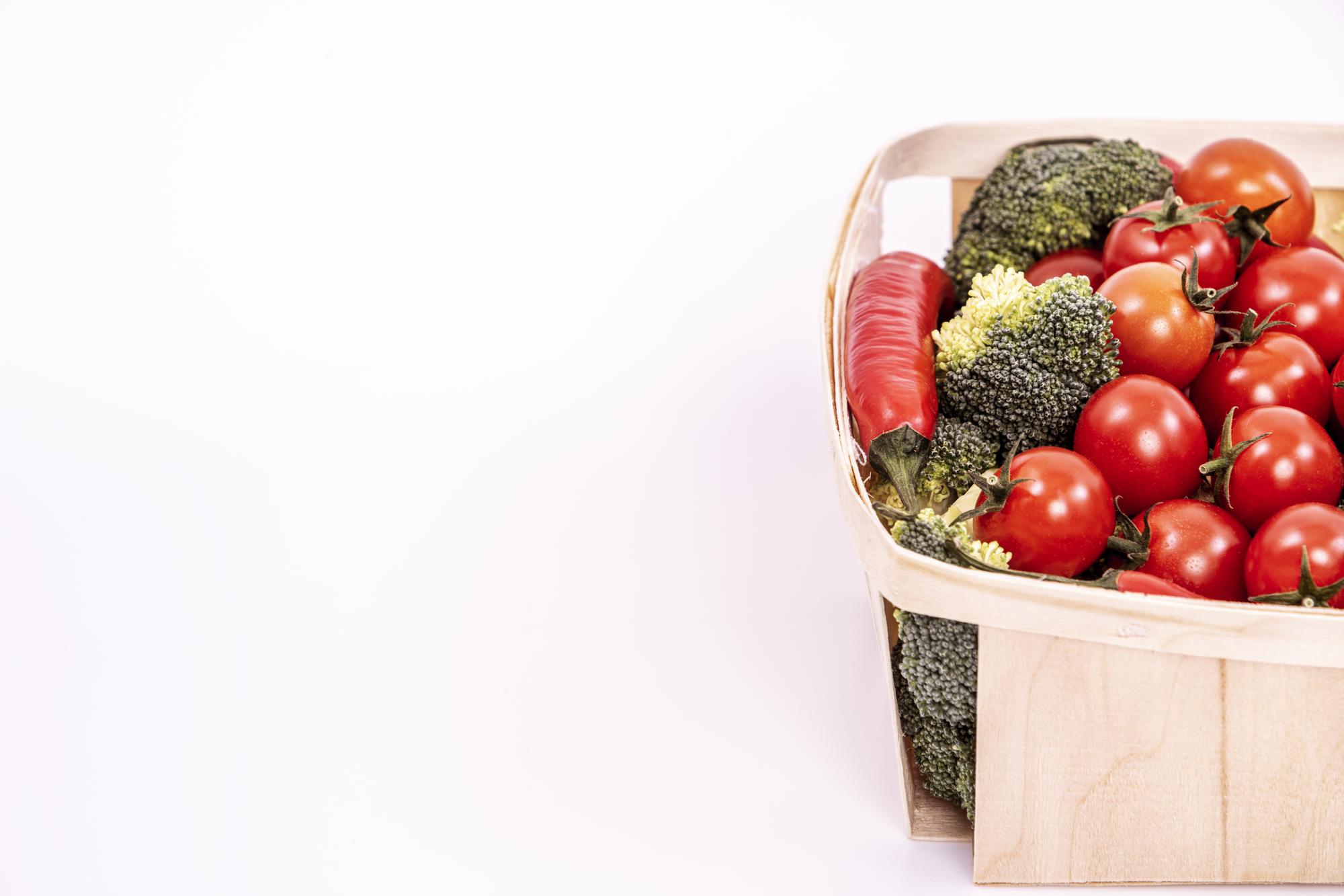Close-up of fresh produce in basket